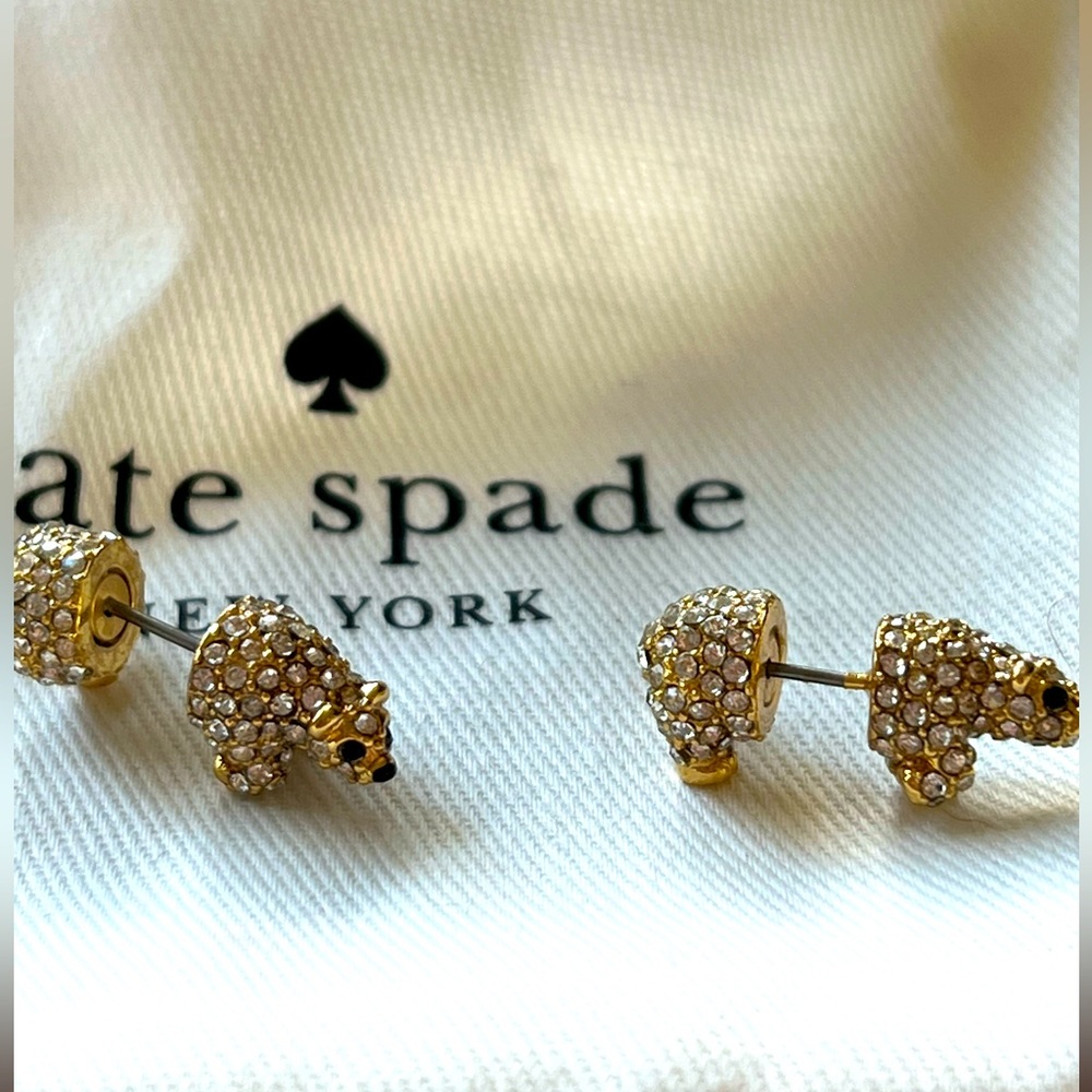 Kate Spade Cold Comfort polar bear earrings